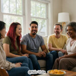 collaborateurs souriants dans un environnement chaleureux et humain
