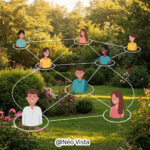 Communication bienveillante entre collaborateurs dans un univers fluide