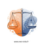 Illustration abstraite symbolisant l’équilibre entre télétravail et présence au bureau