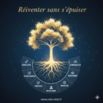 Une boussole en 7 axes représentant les piliers de la réinvention stratégique